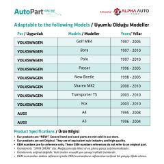 Volkswagen, Audi, Skoda, Seat, Ford için Kontak Şaftı