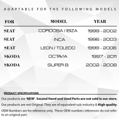 Seat Leon, Skoda Octavia için Motor Muhafaza Tapası