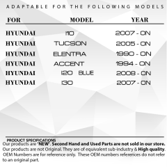 Hyundai I20,I30, Accent, Elentra, Tucson için Anahtar Buton Lastiği