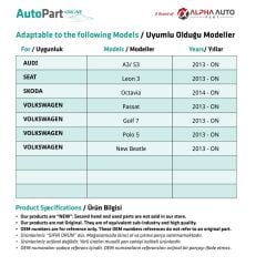 Audi A3,Seat Leon 3,Skoda Octavia için Sunroof Tamir Seti-6 Parça