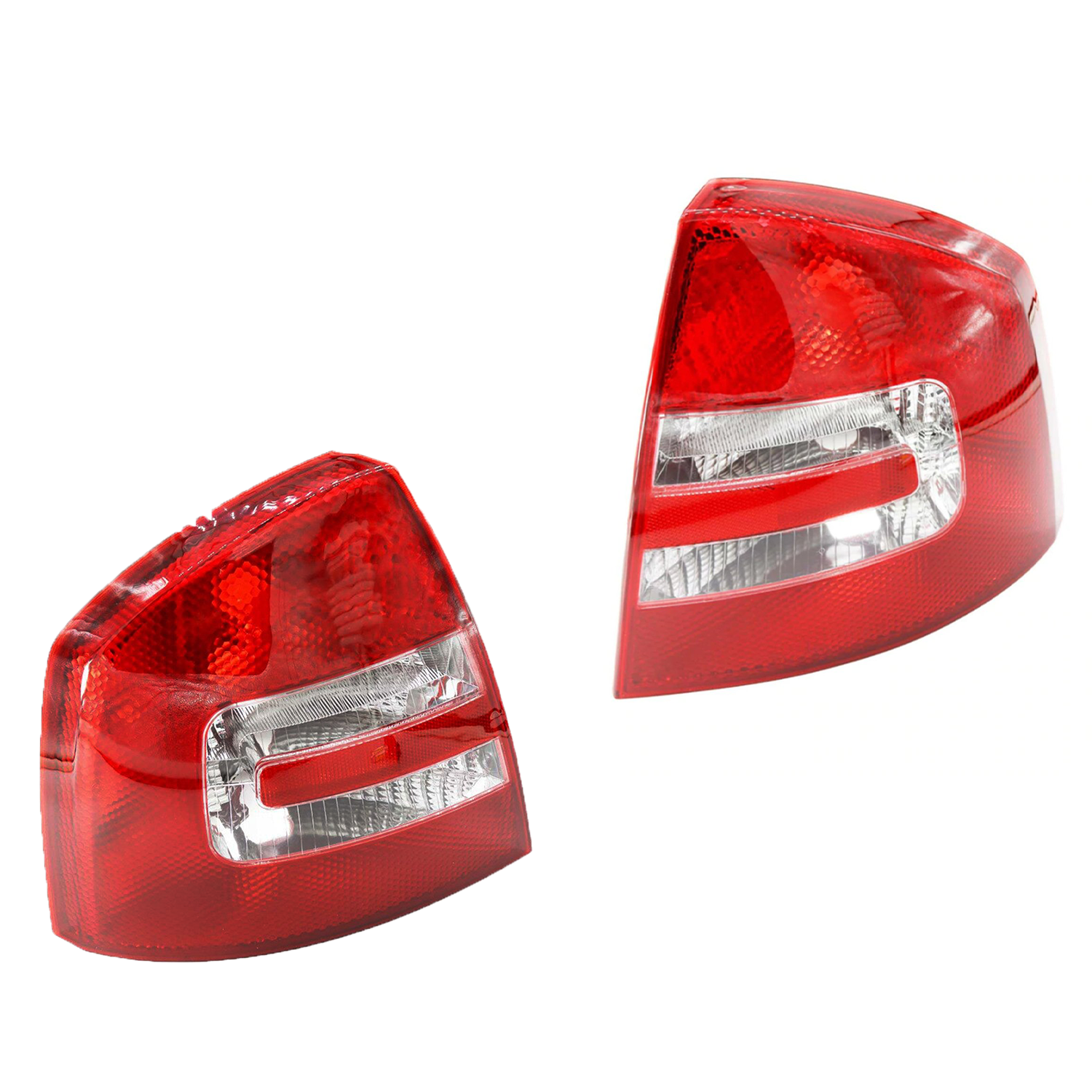 For Skoda Octavia Rear Stop RIGHT and LEFT Lamp Glass Set of 2