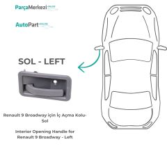 Renault 9 Broadway için İç Açma Kolu- Sol