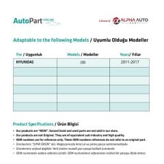 Front Right Window Repair Kit for Hyundai i30 MK2
