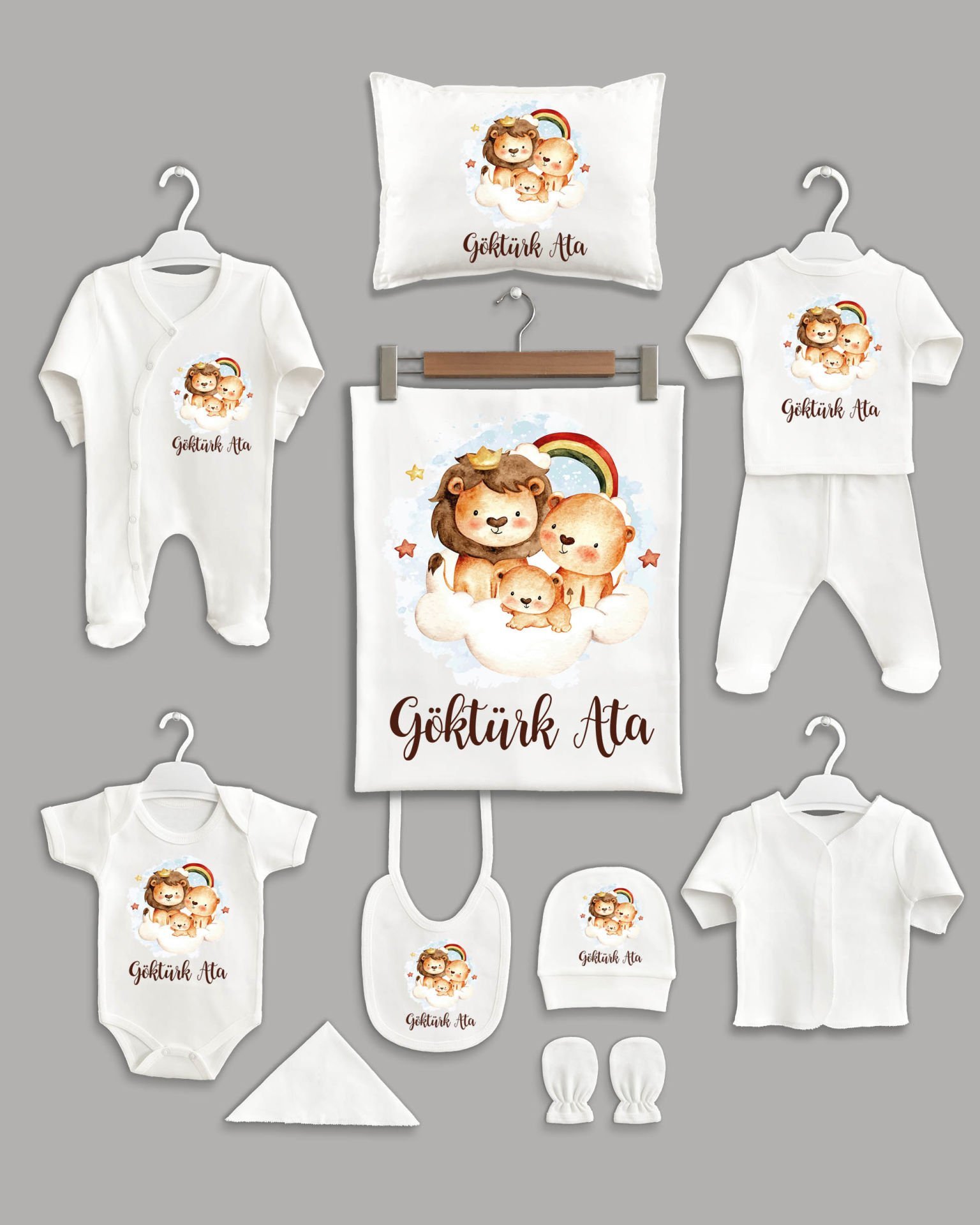 Sevimli Hayvanlar Modeli 11'li Organik İsme Özel Hastane Çıkışı