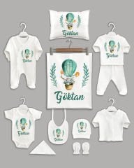 Uçan Balonda Fil Modeli 11'li Organik İsme Özel Hastane Çıkışı