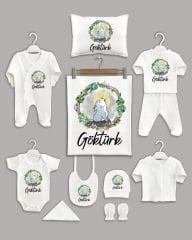 Çelenkte Yavru Kurt Modeli 11'li Organik İsme Özel Hastane Çıkışı