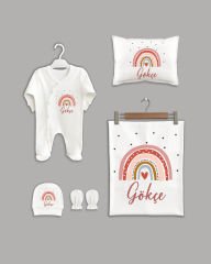 Rainbow Desing 5'li Organik İsme Özel Hastane Çıkışı