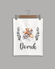 Uçakta Sevimli Ayıcık Modeli Organik Battaniye