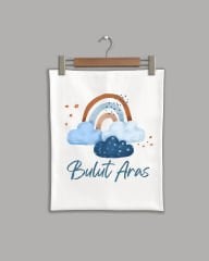 Bulutlu Gökkuşağı Modeli Organik Battaniye