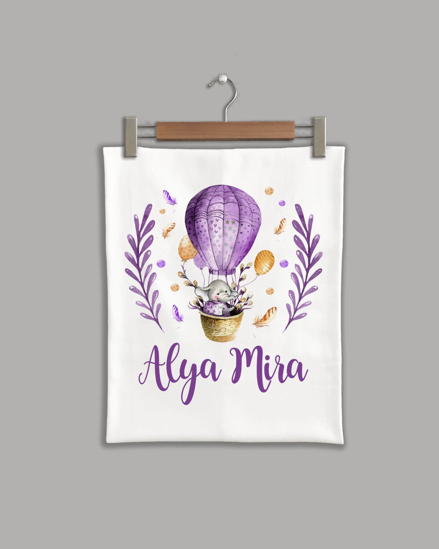 Uçan Balon Fil Modeli Organik Battaniye