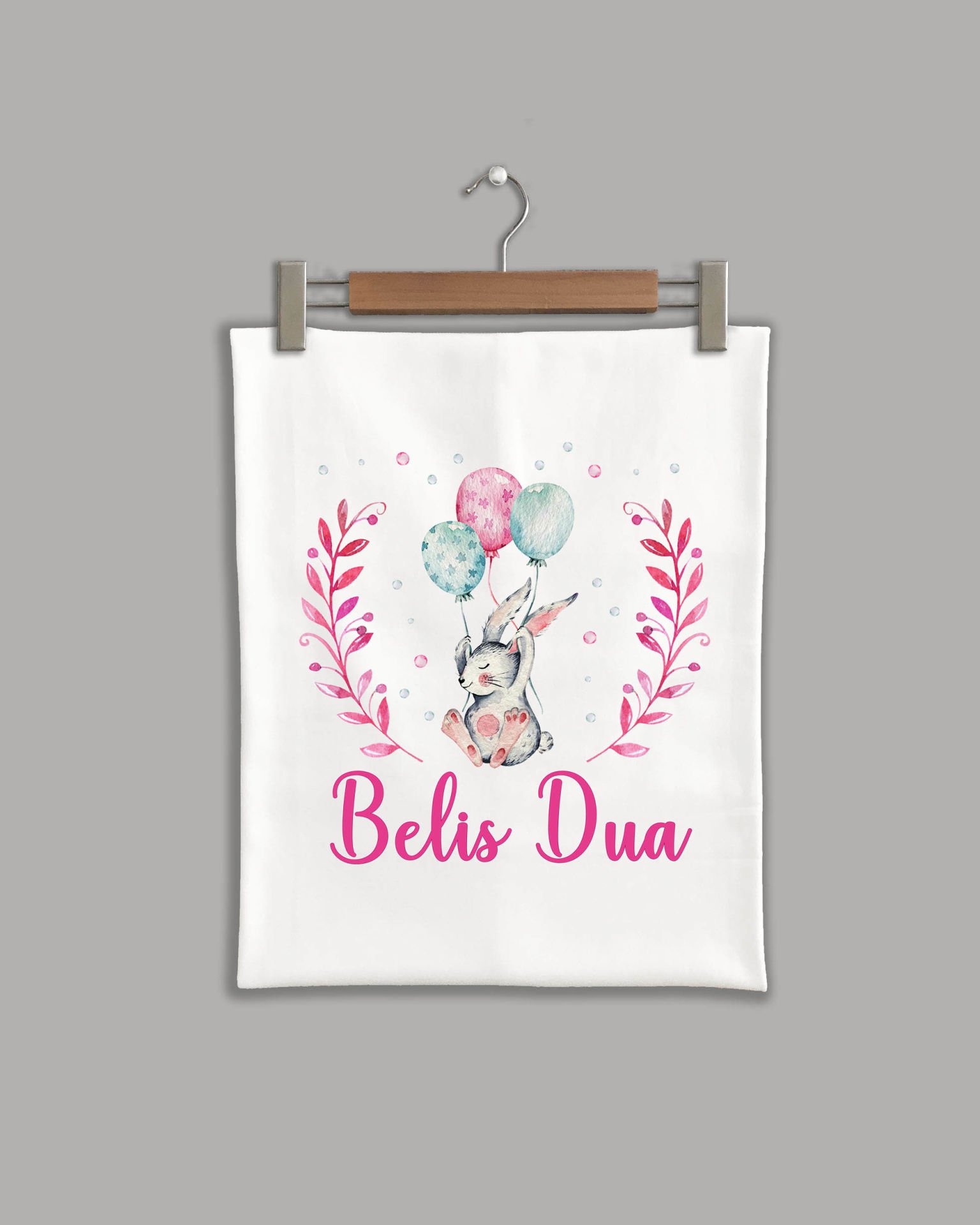 Sevimli Tavşan Modeli Organik Battaniye