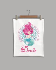 Deniz Kızı Modeli Organik Battaniye