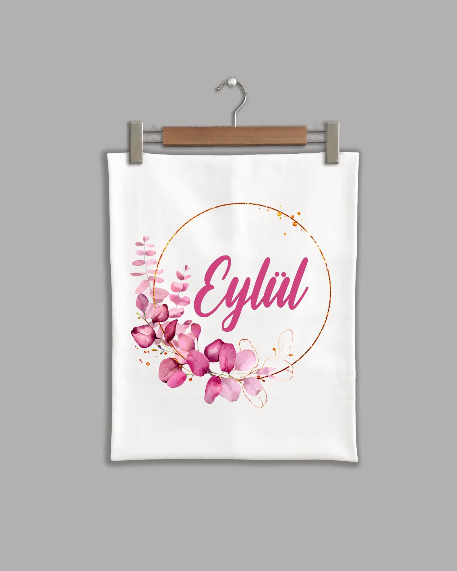 Yaprak Çelenk Modeli Organik Battaniye