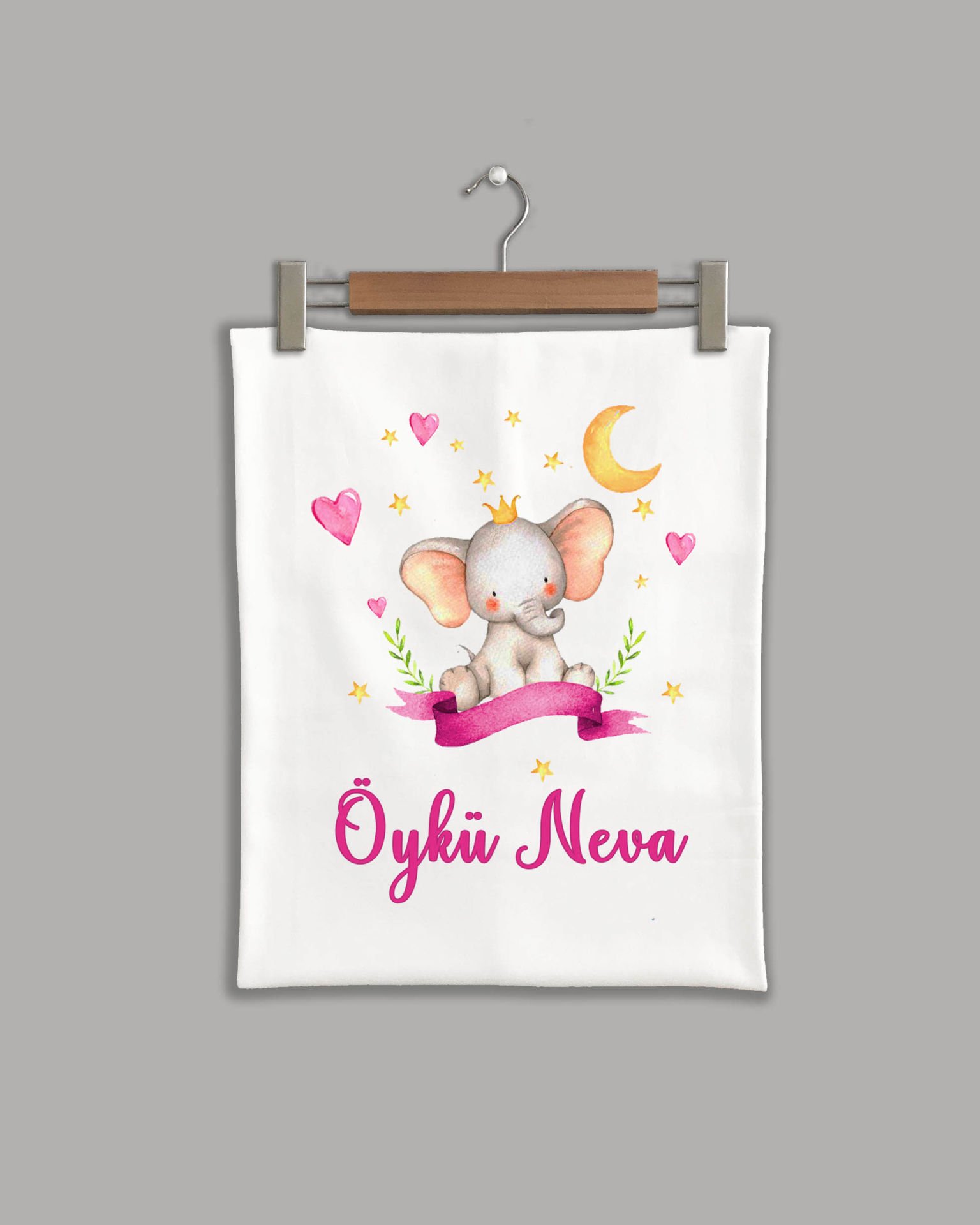 Sevimli Fil Modeli Organik Battaniye