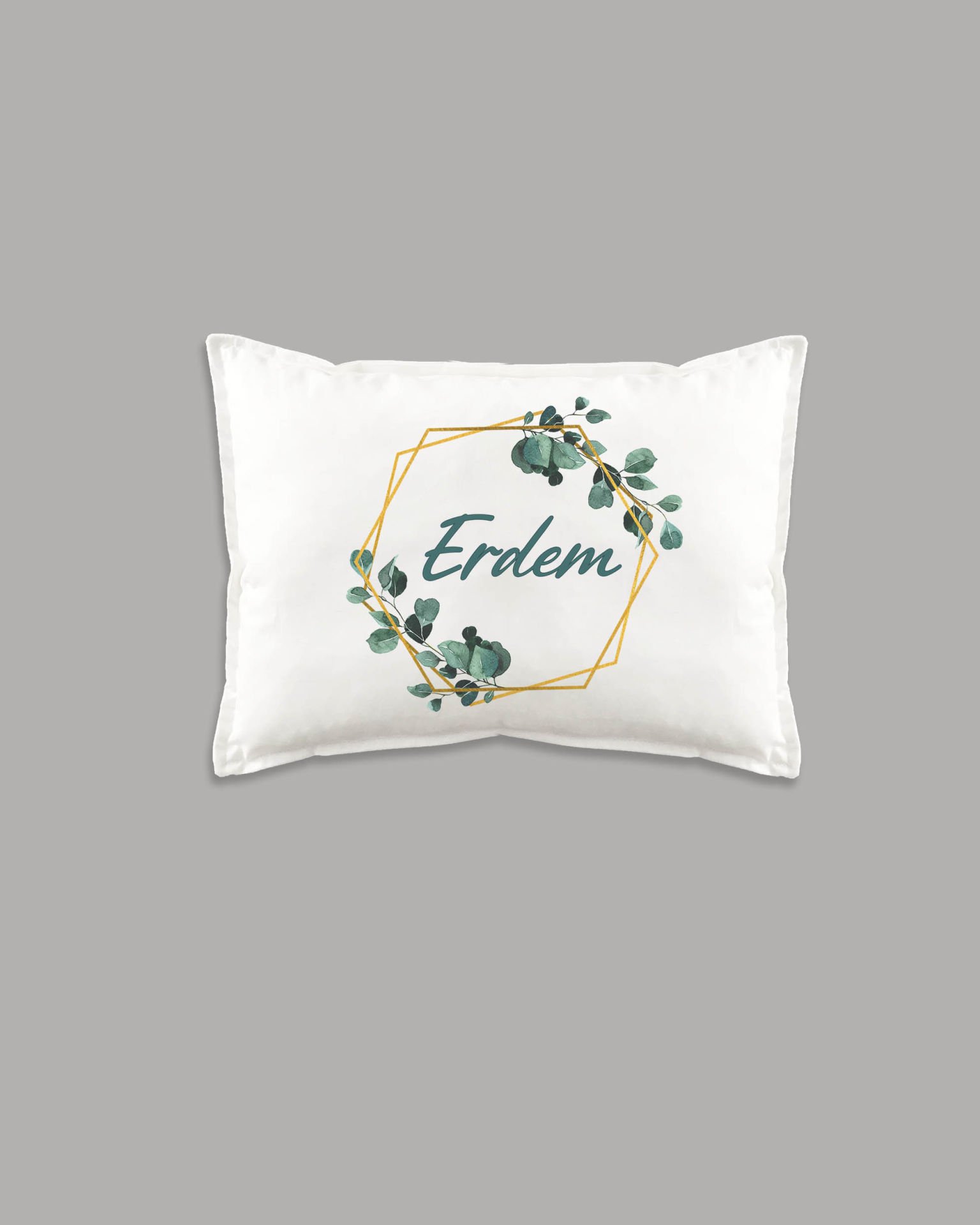 Yeşil Yaprak Modeli İsimli Yastık