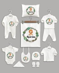 Çelenkli Aslan Modeli 11'li Organik İsme Özel Hastane Çıkışı