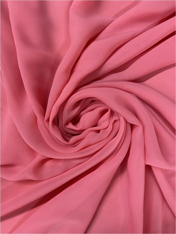 İpek Nano Şifon 1 Metre Coral Kumaş (col-06)