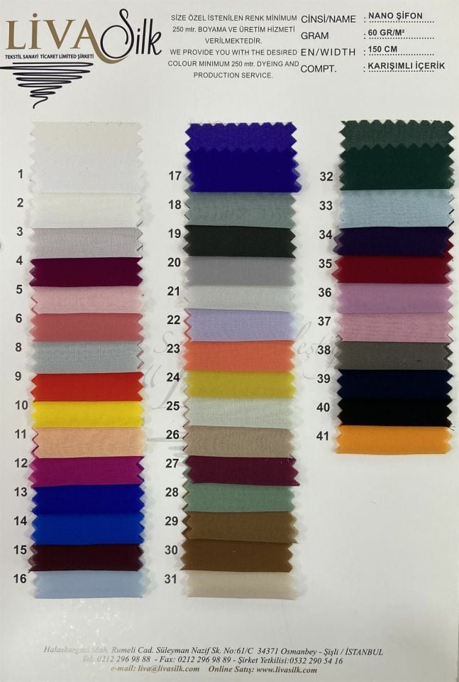 İpek Nano Şifon 1 Metre Baby Blue Kumaş (col-22)