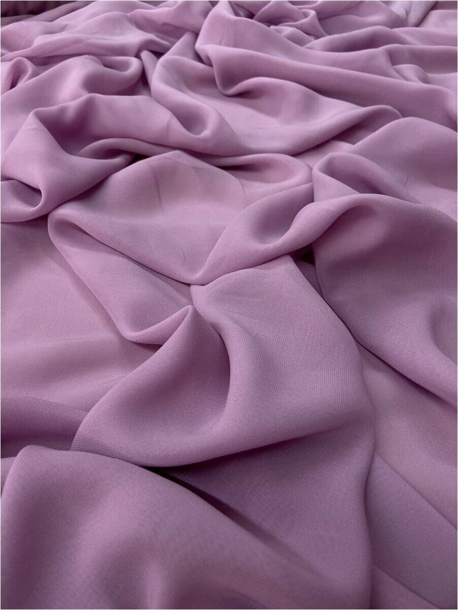 İpek Nano Şifon 1 Metre Gül Kurusu Kumaş  (col-36)