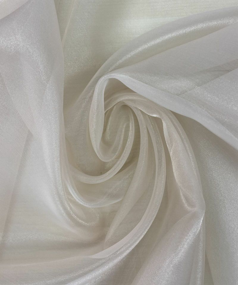 Linda İpek Organza 1 Metre Krem Kumaş