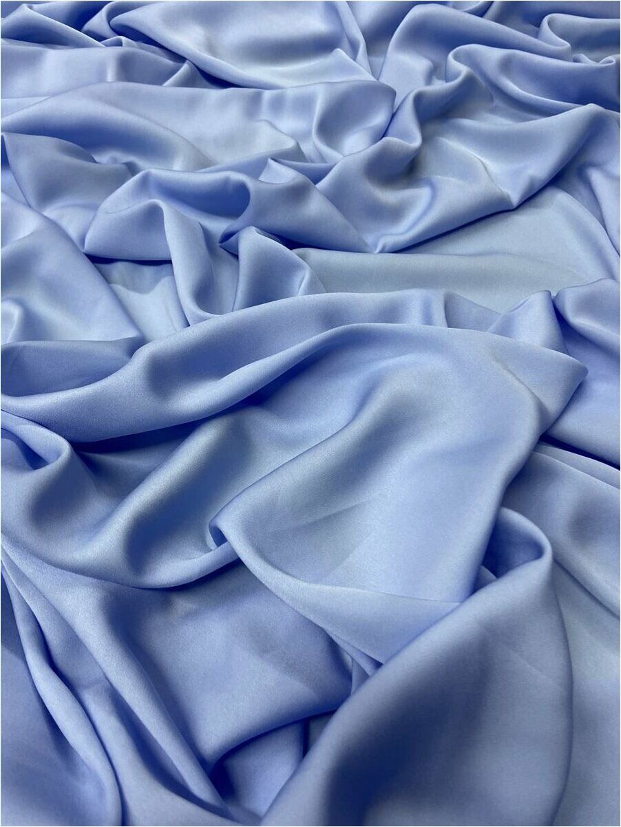 İpek Taşlanmış Saten 1 Metre Baby Blue Kumaş (col-22)