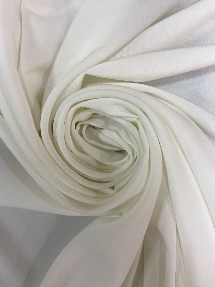 Sentetik Krep Double Mongol Kumaş Off-White (col-01)