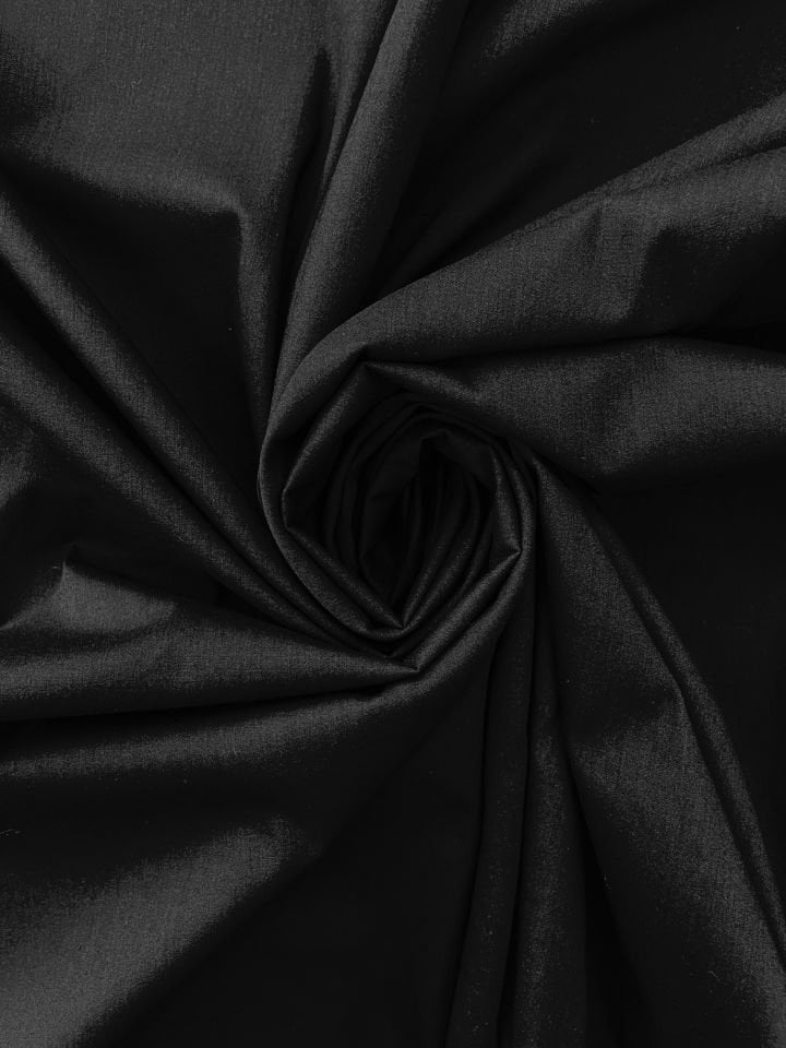 Vegan Neptün Poplin İpek Kumaş Siyah (col-30)