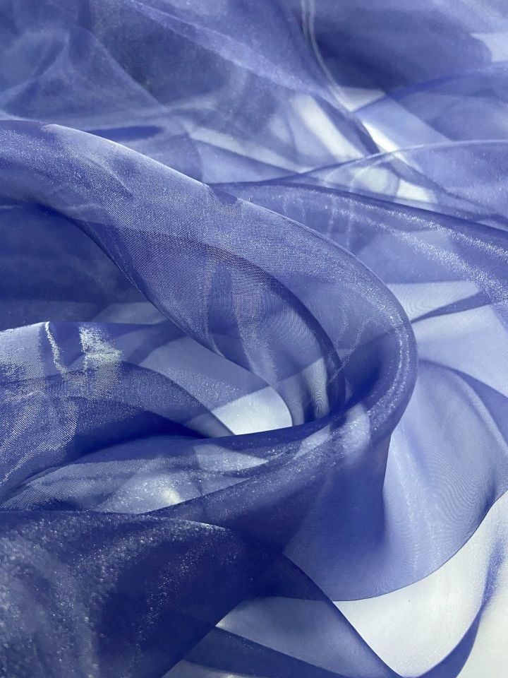 Sentetik Silky Mat Organza Kumaş Lacivert (col-04)