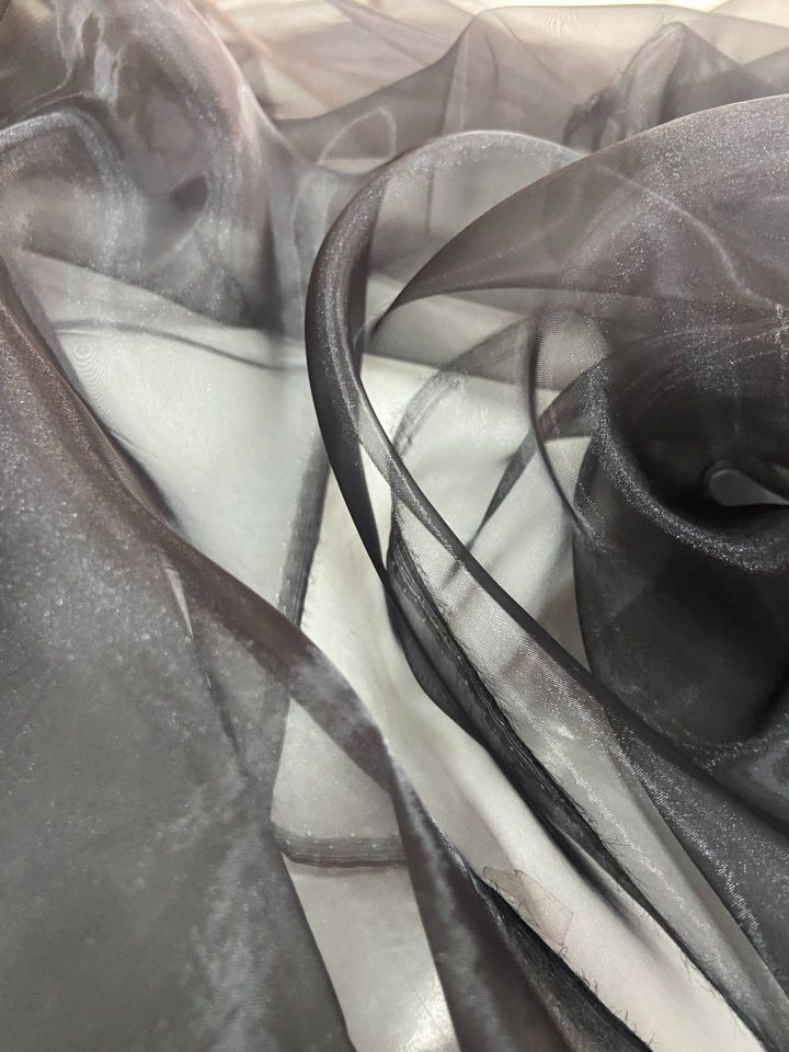 Sentetik Silky Mat Organza Kumaş Siyah (col-30)