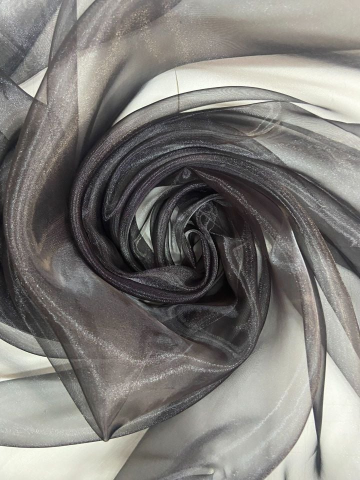 Sentetik Silky Mat Organza Kumaş Siyah (col-30)