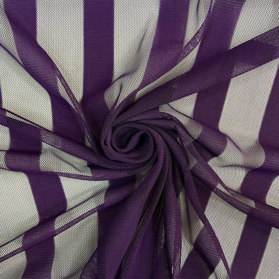 Zebra Tül Line 1 Metre Mürdüm Kumaş(col-12)