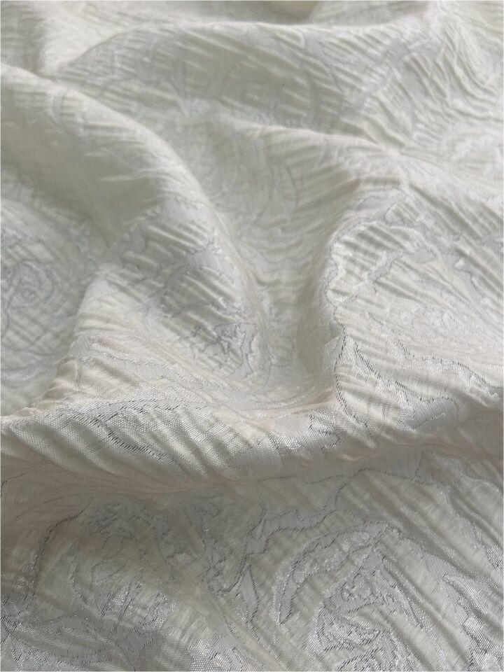 Rozalina Brokar 1 Metre Off White Kumaş(col-23-3038)