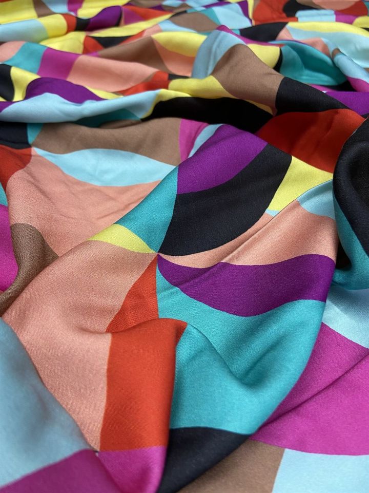 Sicilia Saten Desenli 1 Metre Kumaş(col-23-2147)