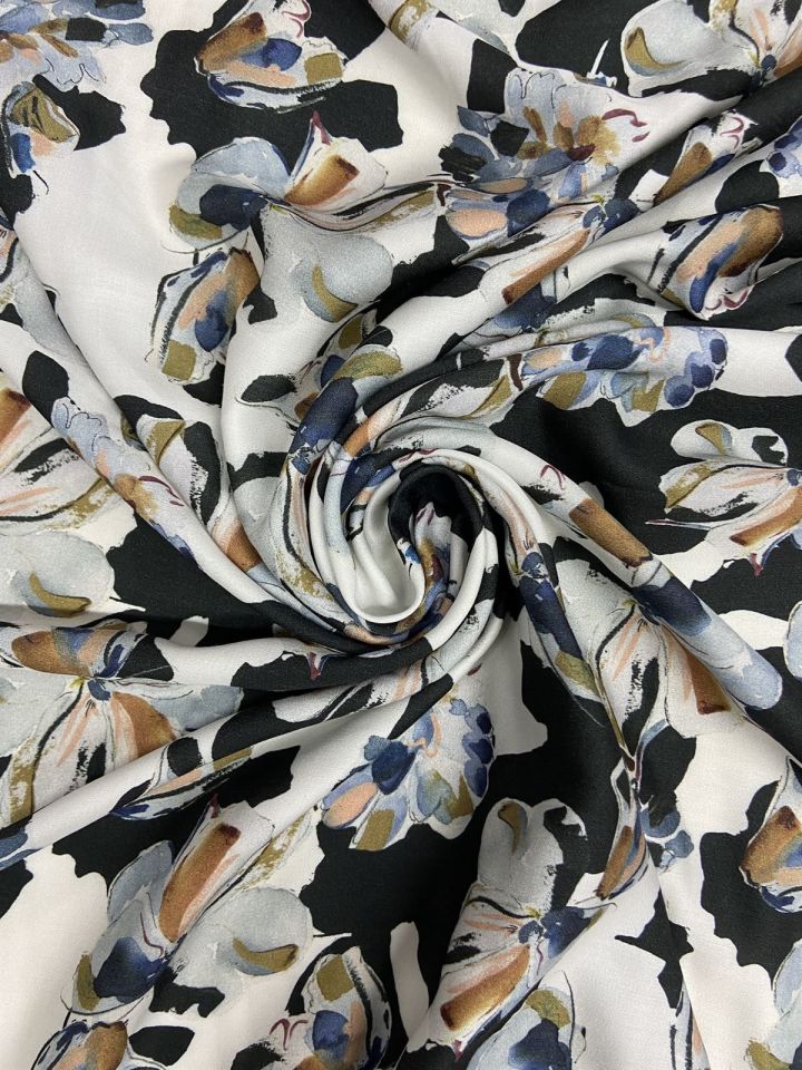 Sicilia Satin Patterned 1 Meter Fabric(col-23-2150)