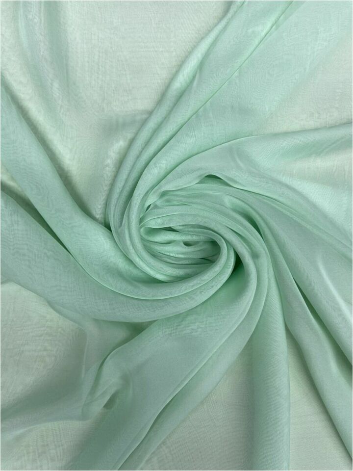 Silky Touche İpeksi Şifon 1 Metre Mint Yeşili Kumaş (col-08)