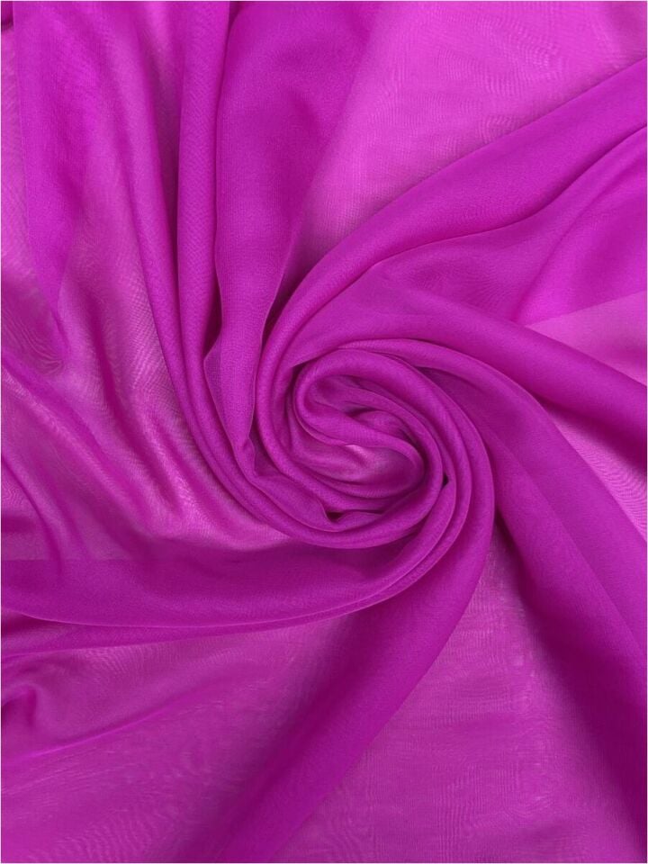 Silky Touche İpeksi Şifon 1 Metre Neon Fuşya Kumaş (col-012)
