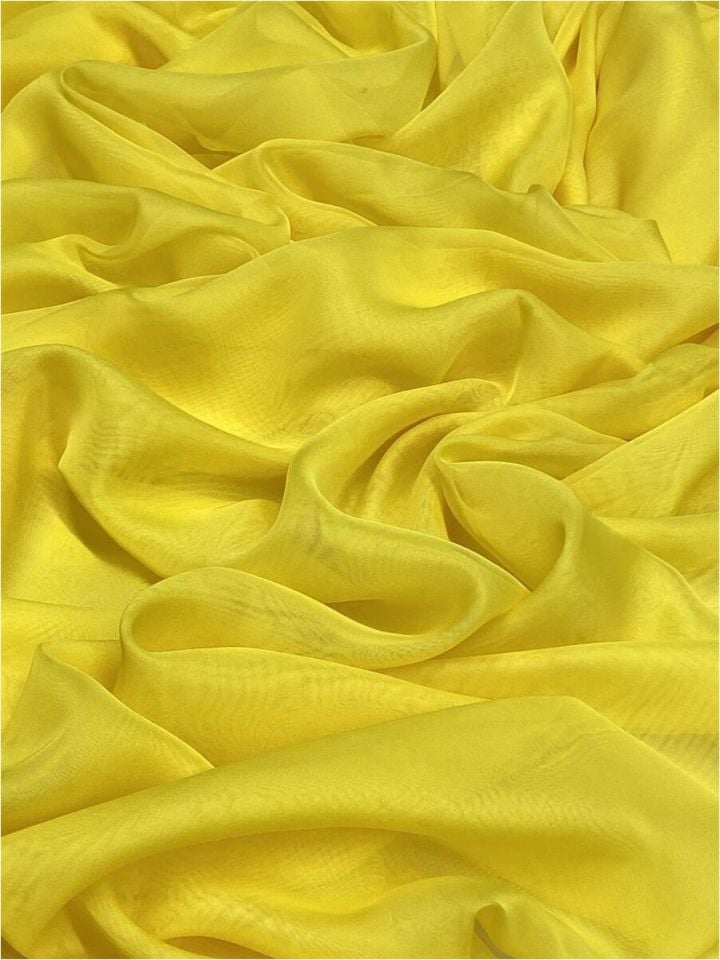Silky Touche İpeksi Şifon 1 Metre Sarı Kumaş (col-015)