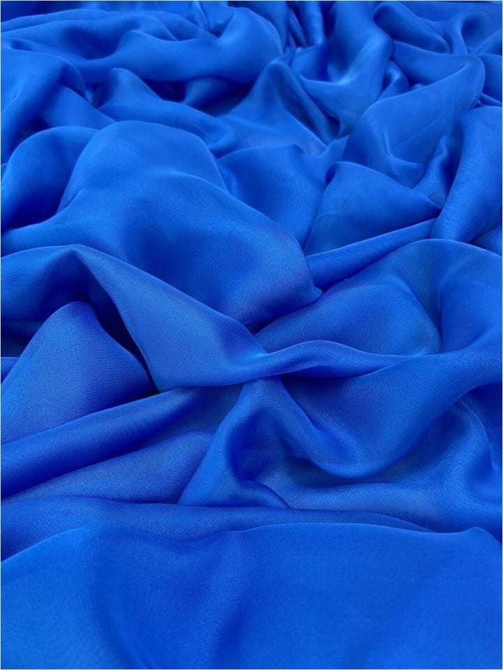 Silky Touche İpeksi Şifon 1 Metre Kobalt Kumaş (col-024)