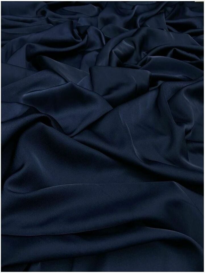 Soft Lycra Saten 1 Metre Lacivert Kumaş (col-29)