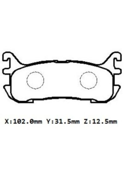 Mazda 323 Familia 95/97 Arka Fren Balatası (Disk)(102x31.5x12.5)(daıwa)