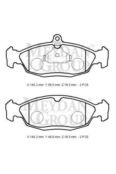 Opel Astra F Sd/hb 92/94 Ön Fren Balatası (Kablosuz)disk(140,2x58,5x16,5/14