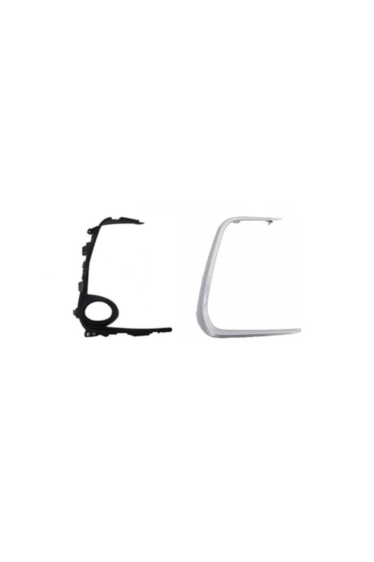 (Yeni Ürün!!!)toyota Corolla E210 19/24 Sis Lamba Kapağı Sağ Sis Delikli Gri İç Dış Set (2 Pa