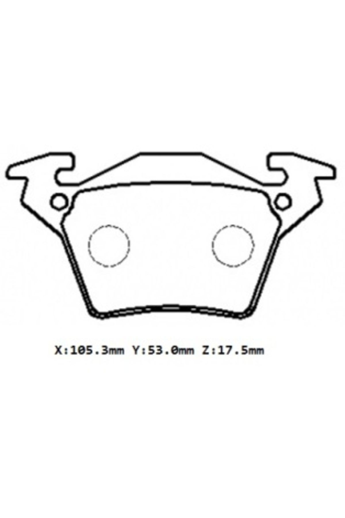 Mercedes Vito W638 96/03 Arka Fren Balatası (Disk)113/114/108/110/112 (105.3x53x17.5)(bramax)