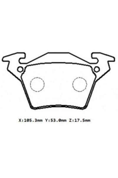 Mercedes Vito W638 96/03 Arka Fren Balatası (Disk)113/114/108/110/112 (105.3x53x17.5)(bramax)