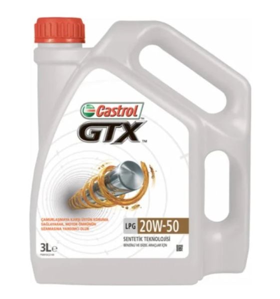 Castrol Gtx Lpg 20w50 - 3 Lt - Benzinli Lpg Motor Yağı Üretim 2024