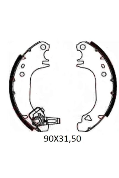 Citroen Ax 90/91 Arka Fren Pabucu (90x31,50) (Bramax)