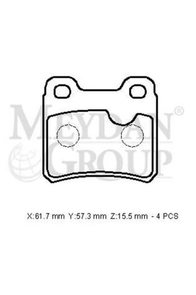 Opel Vectra A 88/92 Arka Fren Balatası (Kablosuz) (Disk) (61