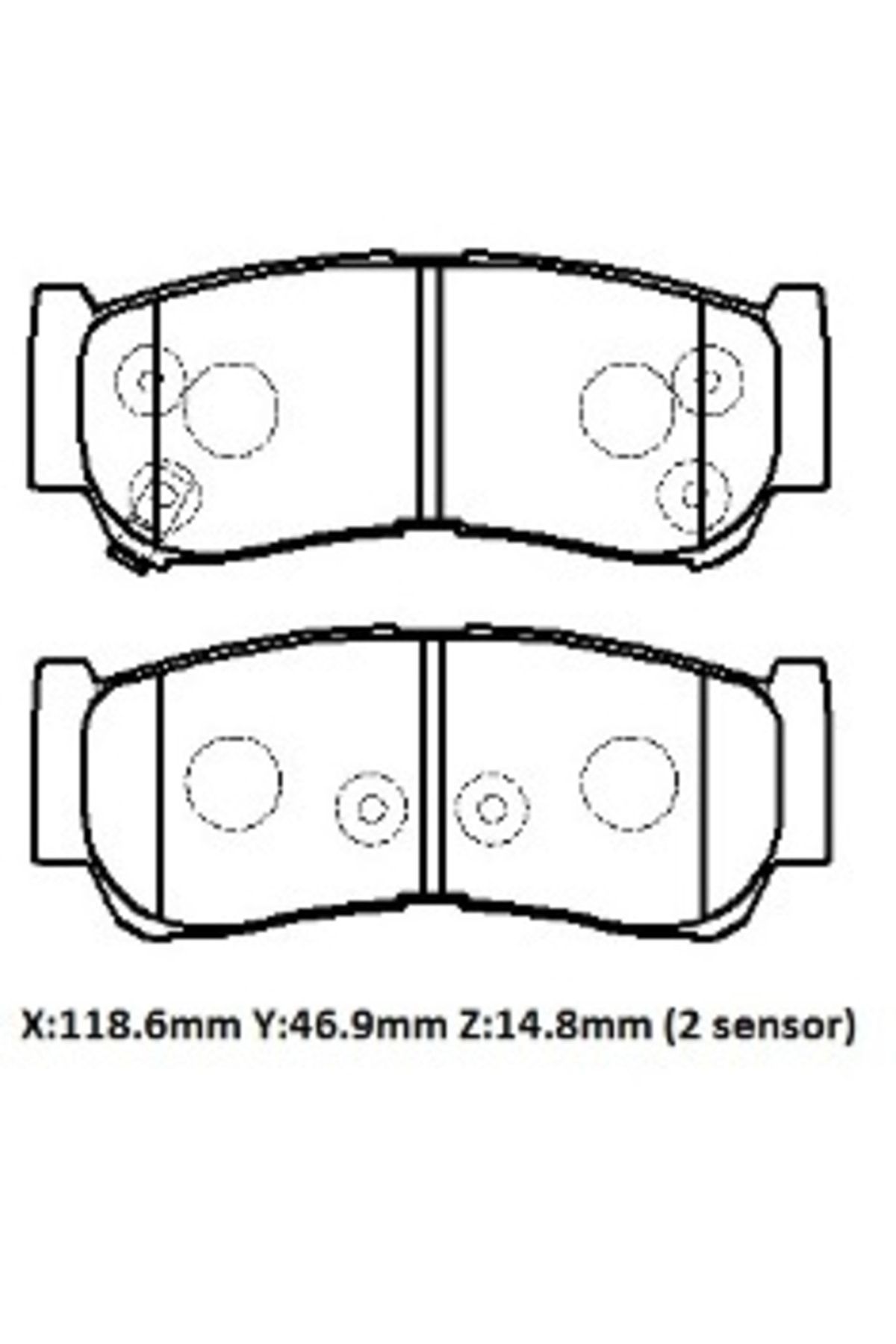 Hyundaı Santa Fe- 06/09; Arka Fren Balatası Disk 118.6x46.9x14.8)(daıwa) Uyumlu58302-4aa00