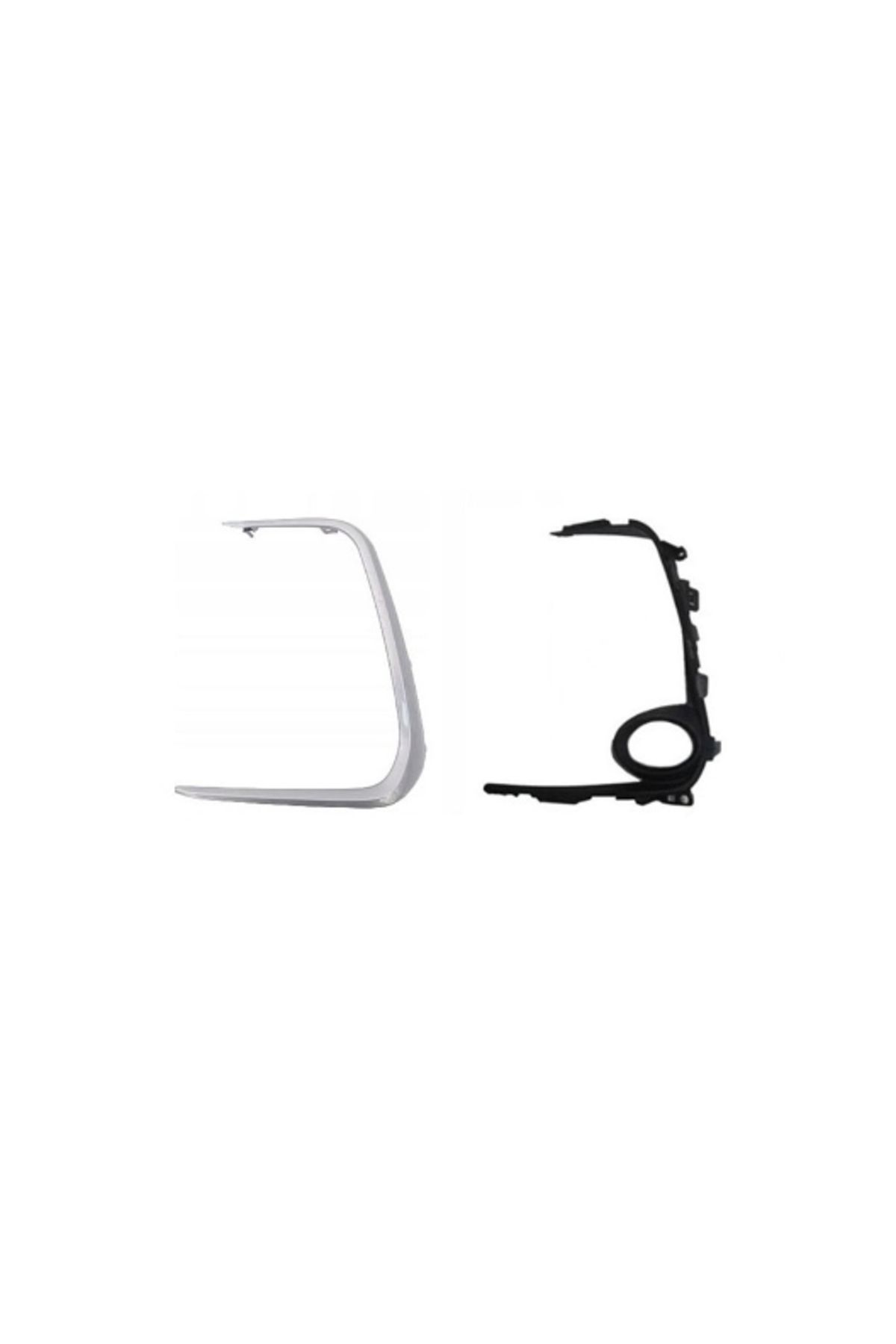 (Yeni Ürün!!!)toyota Corolla E210 19/24 Sis Lamba Kapağı Sol Sis Delikli Gri İç Dış Set (2 Pa