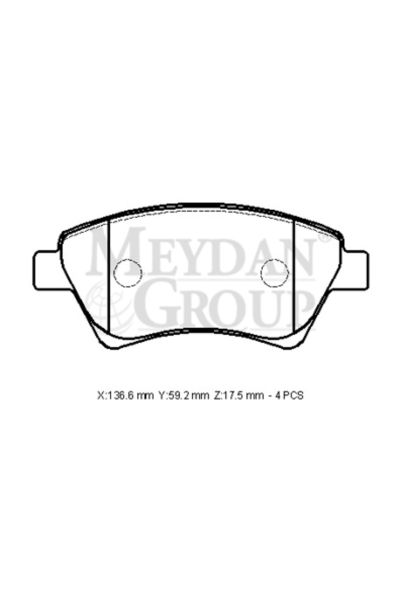 Renault Megane 2 03/09 Ön Fren Balatası (Kablosuz)(disk) (136